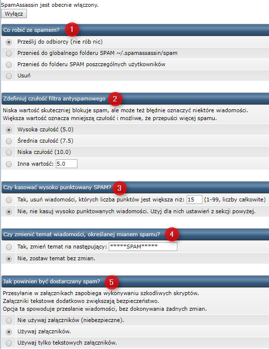 configuring spamassassin